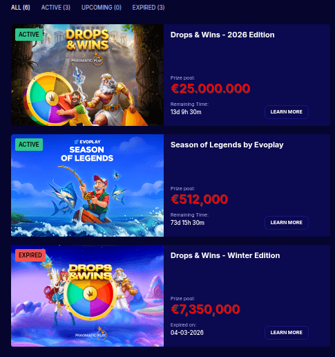 Gladiatorsbet Casino Tournaments 